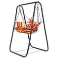 thumbnail image 5 of AQMD Hammock Chair Swing Complete Set with A-Frame Stand, 440lbs Capacity - Sturdy Metal Frame for Indoor Outdoor Use in Garden, Patio, Porch, 5 of 8