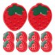 thumbnail image 1 of Resin Strawberry Buttons: 10pcs Cute Embellishment Buttons Cartoon Sew On Children Clothing Buttons Plastic Sewing Buttons For Diy Jewelry Making, 1 of 3