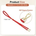 thumbnail image 2 of Uxcell 0.6" Genuine Leather Purse Strap for Bag (Bright Red, Gold Buckle), 2 of 6