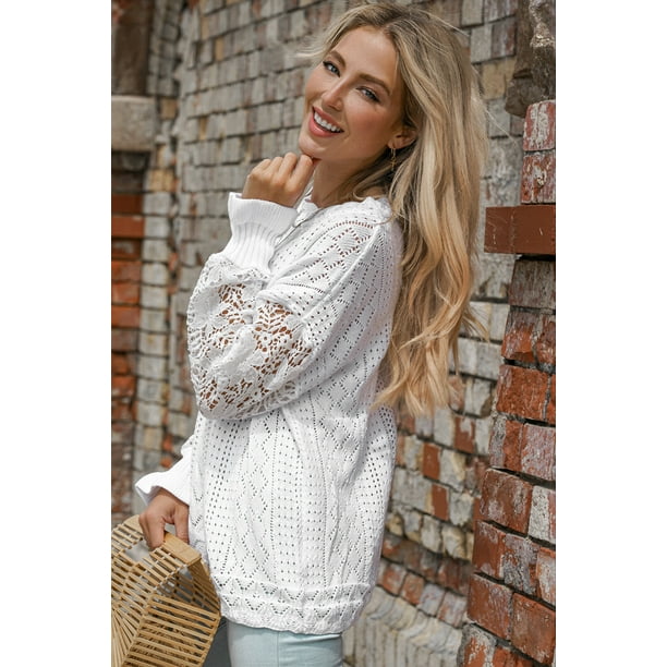 Pointelle Knit Sweater