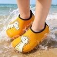thumbnail image 4 of OOOUM Non Water Shoes For Kids Comfortable Soft Swim Shoes Cute Graphic Beach Shoes Toddler Aqua Summer Flats Yellow CN:27, 4 of 4