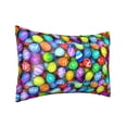 thumbnail image 2 of Bingfone Colorful Easter Eggs1 Print Satin Pillowcase for Hair - Standard Size with Zipper Silky & Soft Pillow Covers,20x30 inches, 2 of 8