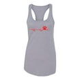 thumbnail image 3 of Dog Heartbeat | Paw Print EKG Lifeline | Veterinarian Vet Tech Dog Lover Ladies Racerback Tank Top, Heather Grey, Small, 3 of 5