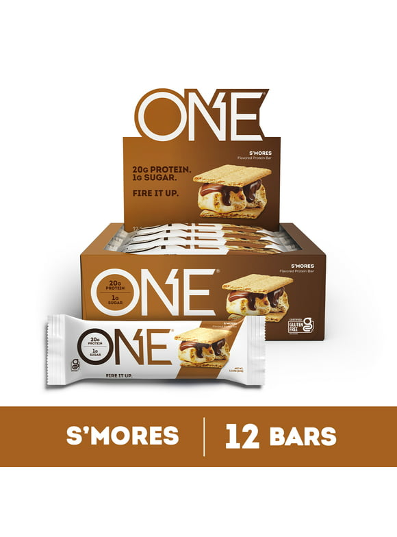 One Protein Bar, S'mores, 20g Protein, 12 Count