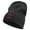 Charcoal, variant on Find Your Way Embroidered Big Size Cotton Short Beanie - Black XL-3XL