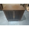 thumbnail image 3 of Dining Room Server Sideboard Buffet Cabinet with Storage, Farmhouse Buffet Cabinet with Louvered Doors, Wood Coffee Bar Storage Cabinet for Kitchen, Dining Room, Living Room, Entryway, Walnut,31.5", 3 of 3