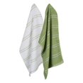 thumbnail image 1 of Design Imports 70200A Green & White Ribbed Terry Dishtowel Set - Set of 6, 1 of 3