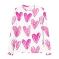 thumbnail image 3 of Posijego Girls Heart Long Sleeve Shirts Valentine's Day Printed Graphic T-Shirts Little Girls Crew Neck Casual Tee Tops, 3 of 5