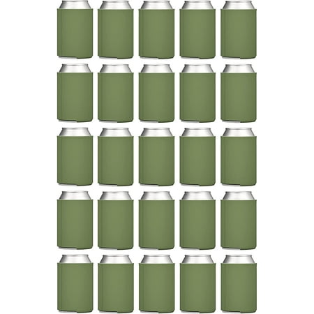 

Bulk Can Coolers (50-Pack) Blank Foam Sleeves Plain Soft Insulated Blanks for Soda Beer Water Bottles HTV Vinyl Proje