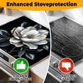 thumbnail image 6 of White floral Stove Top Cover for Home Decoration Kitchen Pad Non-Stick Washable Cooktop Covers Countertop Protector Keep Stove Clean 28"x20", 6 of 7