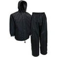 thumbnail image 2 of John Deere 2-Piece Rain Suit, Waterproof Rain Jacket and Pants Set with Adjustable Hood, Black, XL, 2 of 7