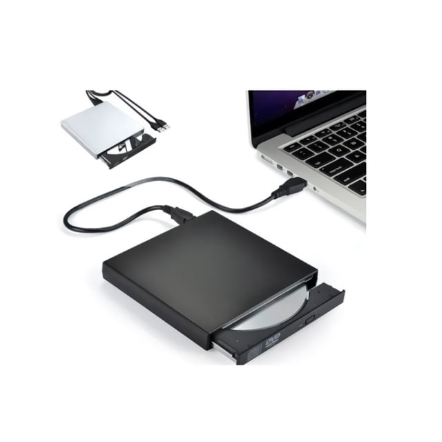 Grabador externo de DVD CD USB para PC portátil delgado