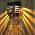 thumbnail image 4 of Naiovety Luz solar al aire libre IP65 Impermeable Jardín Parque Patio Porche Patio Entrada Pasarela Calle Hueco Decoración Lámpara Iluminación y accesorios Estilo de hoja Naiovety HA073065-02, 4 of 6
