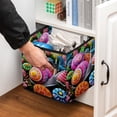 thumbnail image 5 of Snail Foldable Storage Basket with Handle, 10.8"x10.5"x10.6" Large Capacity Cube Organizer Storage Containers, 5 of 6
