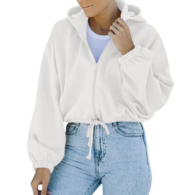 Sudadera con capucha de color liso con cremallera para mujer,Sudadera con capucha de color puro para mujer Sudadera con capucha con cremallera para mujer Construcción robusta