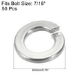 thumbnail image 2 of Uxcell 7/16-Inch 304 Stainless Steel Split Spring Lock Washer 50 Pack, 2 of 5