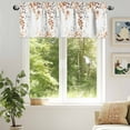 thumbnail image 6 of Watercolor Leaf Valances for Windows, 42 x 18in, Fall Berry Plant Eucalyptus Leaves Rod Pocket Kitchen Valance Curtain Light Filtering Window Treatments for Living Room Bedroom, 1 Panel, 6 of 7