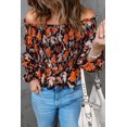 thumbnail image 3 of ABPHQTO Top negro con hombros descubiertos y estampado floral para mujer, 3 of 5