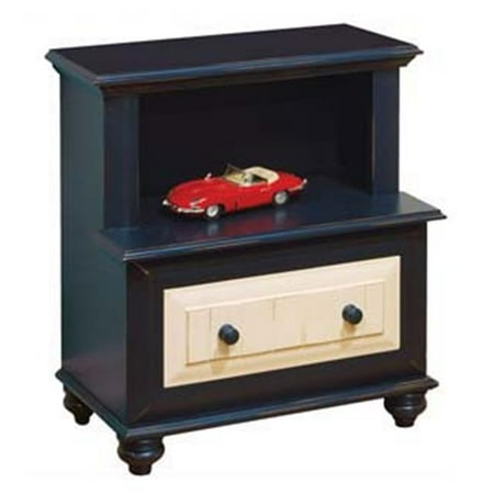 - Alligator Enterprise I6302 Treasures Nightstand - Antique Black-Butter