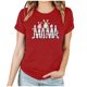 thumbnail image 1 of Mujeres Manga Corta de Verano Tops Día de San Valentín Impreso Cuello Redondo, Camisa de Moda Casual Blusa, 1 of 6