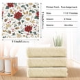thumbnail image 3 of Christmas Red Flower Pattern Dish Towels 6 Pack Kitchen Cleaning Dish Cloths Absorbent Reuseable Cleaning Cloths 11'' x 11'', 3 of 9