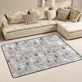 thumbnail image 2 of Dreamtimes Cute Pink Snowman Non-Slip Area Rug Pine Tree Floor Carpet Comfort Floor Mats Decor for Indoor Front Porch,Living Room, Bedroom,Kitchen, 36"x24", 2 of 5