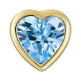 thumbnail image 2 of Bling Jewelry Womens Tiny Cubic Zirconia Heart Cartilage Ear Stud 14K Gold Simulated Birthstone 4MM, 2 of 5