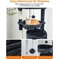 thumbnail image 3 of ANHXN Small Leopard Print Cat Tree for Indoor Cats, Cat Tower with Scratching Post, Modern Cat House with Padded Perch, Kittens Condo with Cradle, 3 of 14