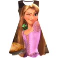 thumbnail image 1 of Cinderella Girls Dress New Children's Clothing Summer New Cartoon Rapunzel Belle Princess Dress Disney Series Casual Skirt 1-10Y5T Gao Jinjia LED, 1 of 2