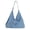 Light Blue, variant on Jeans Spliced Washed Denim Hobo Shoulder Bag, Adjustable Rivet Strap Casual Large Capacity Tote, Light Blue Wash