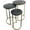 Black/Gold, variant on HYGRAD BUILT TO SURVIVE Set of 3 Round Wooden/Steel Nesting Side Stacking Sofa Side Coffee Tables, Small Space Coffee Tea Table for Hallway Living Room Bedroom, Home, Office