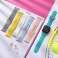 thumbnail image 3 of LEIXIUER 6 Pack Silicone Bands for Apple Watch Bands 40mm 38mm 44mm 42mm 41mm 45mm Women Men, Soft Silicone Waterproof Sport Band Replacement Wristbands for iWatch Series 7 6 5 4 3 2 1 SE, 3 of 9