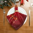 thumbnail image 2 of GZHJMY Merry Christmas Tree Ball Red Polyester Cloth Dinner Napkins with Hemmed Edges Set of 4 Oversized 20 x 20 inches for Wedding Party Family Holiday Decorative Washcloths, 2 of 7