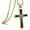 Gold, variant on Cross Necklace for Men,Black Gold Silver