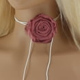 thumbnail image 2 of Unique Bargains Flower Choker Necklace 1Pc Rose Pink, 2 of 6