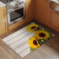 thumbnail image 2 of Spring Sunflowers Entryway Rug 2'x3'&nbsp; Non Slip Front Door Mats, Yellow Floral Turquoise Farmhouse Grey Wooden Entrance Rugs Indoor Outdoor Carpet, Floor Mats Small Area Rug for Bedroom Kitchen, 2 of 8