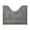 Gray, variant on U-Shaped Contour Toilet Mat, Soft Microfiber Bathroom Rug, Non Slip, Quick Dry & Absorbent, Machine Washable, Blue, 19.7"x15.75"