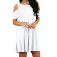 thumbnail image 1 of Leutsin Robe Maxi Décontractée pour Femmes à Col Rond avec Poches, Sans Manches, au-Dessus du Genou, Grande Taille, 1 of 8