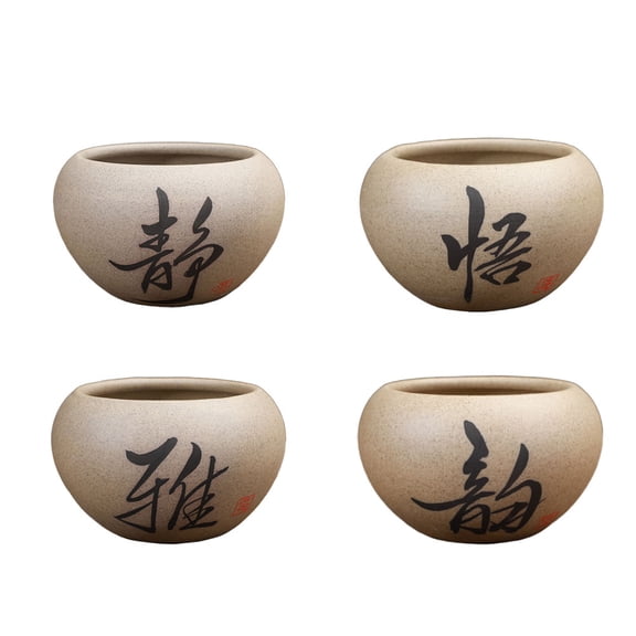 SHOWERORO Succulent Ceramic Planter Assorted Color Creative Design for Home 4Pcs