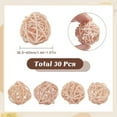 thumbnail image 2 of Wicker Rattan Balls Decorative Orbs Vase Fillers for Craft Party Valentine's Day Wedding Table Decoration Wheat 36.5~40mm 30pcs, 2 of 7