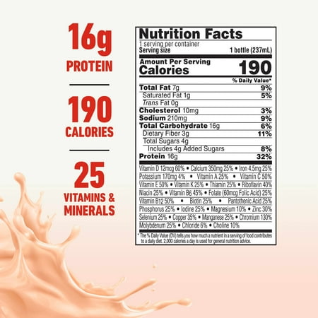 BOOST Glucose Control Nutritional Drink Protein Shakes, Creamy Strawberry, 8 fl oz, 6 Pack