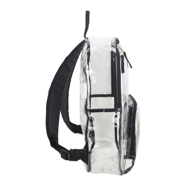 Unisex Multi-Purpose Clear Backpack with Front Pocket Adjustable Straps … Eastsport Unisex Multi-Purpose Clear PVC Backpack with Front  main image 3