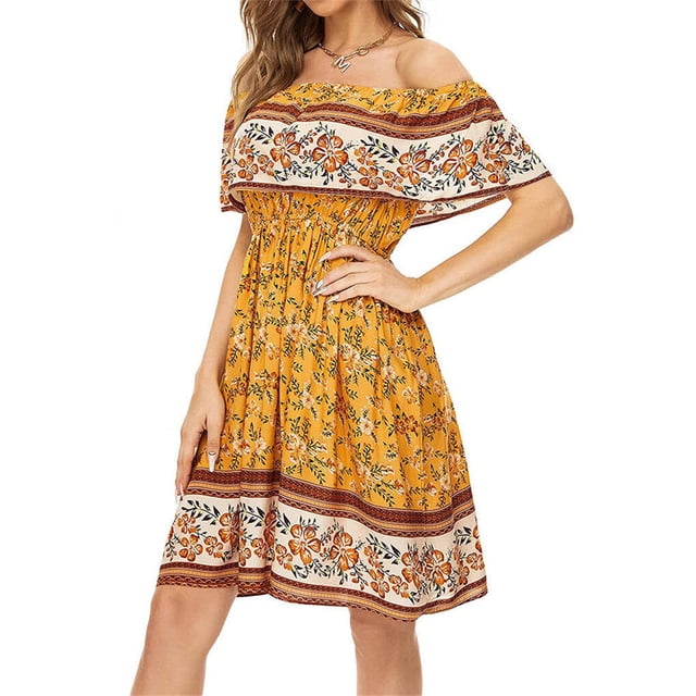 Vestido corto informal Sonducket para niñas Amarillo