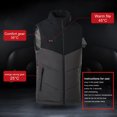 thumbnail image 4 of comerut Heated Jacket Energy-saving Fleece Lining Fast-Heating Stand Collar Long Battery Life Keep Warm 3 Heating Levels 11 Heating Zones Heated Vest for Daily, 4 of 7