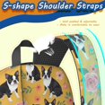 thumbnail image 5 of Boston Terrier and Rose Orange Pattern 17" School Backpacks for Teens,Waterproof Oxford Fabric,S-Shape Padded Straps for School,Travel,Hiking,Camping, 5 of 6