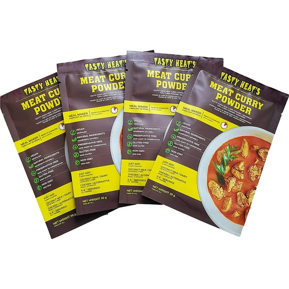 Meat Curry Powder - Ready to eat Meal in 10 Minutes - 30g x 4 Packets