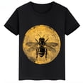 thumbnail image 3 of Ropa infantil con estampado de abejas, camisetas negras de manga corta de verano para niños, camisetas de algodón personalizadas para niños y niñas, 3 of 5