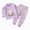 H332-Purple, variant on TOWED22 Baby Girl Boys Pajamas Set 2-Piece Long Sleeve Pjs Sleepwear for Kids Top and Pants Fall Winter Outfits