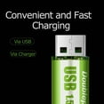 thumbnail image 3 of USB Rechargeable Battery No. 5, No. 7 Lithium Battery, Large Capacity 1.5v Constant Voltage AA, 3 of 4