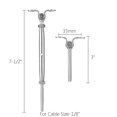 thumbnail image 4 of  T316 Stainless Steel Tensioner Set for Cable Railing w/Deck Toggle 1/8" Cable, 4 of 7